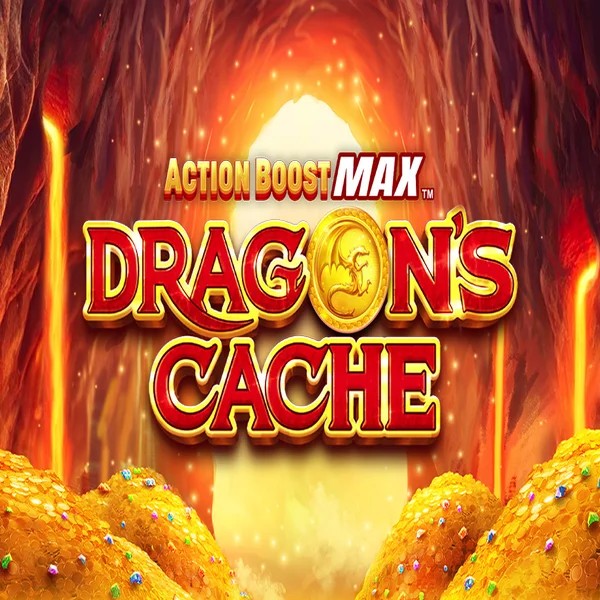 Action Boost Max Dragon's Cache by SpinPlay Games, showcased at ggambloria.com – game logo