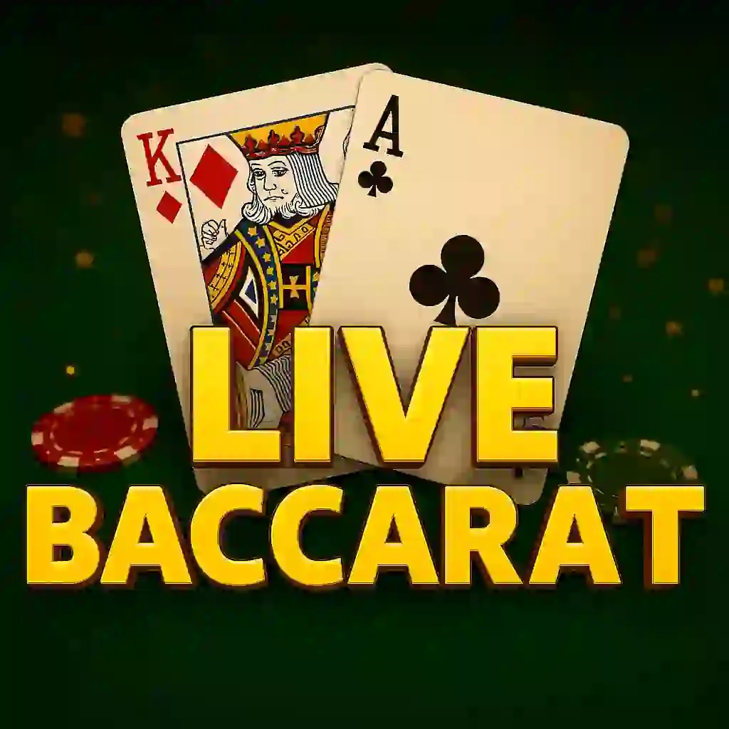 Live Baccarat online game logo by Evolution on ggambloria.com