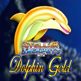 Dolphin Gold with Stellar Jackpots logo by Lightning Box Game at Gambloria Casino